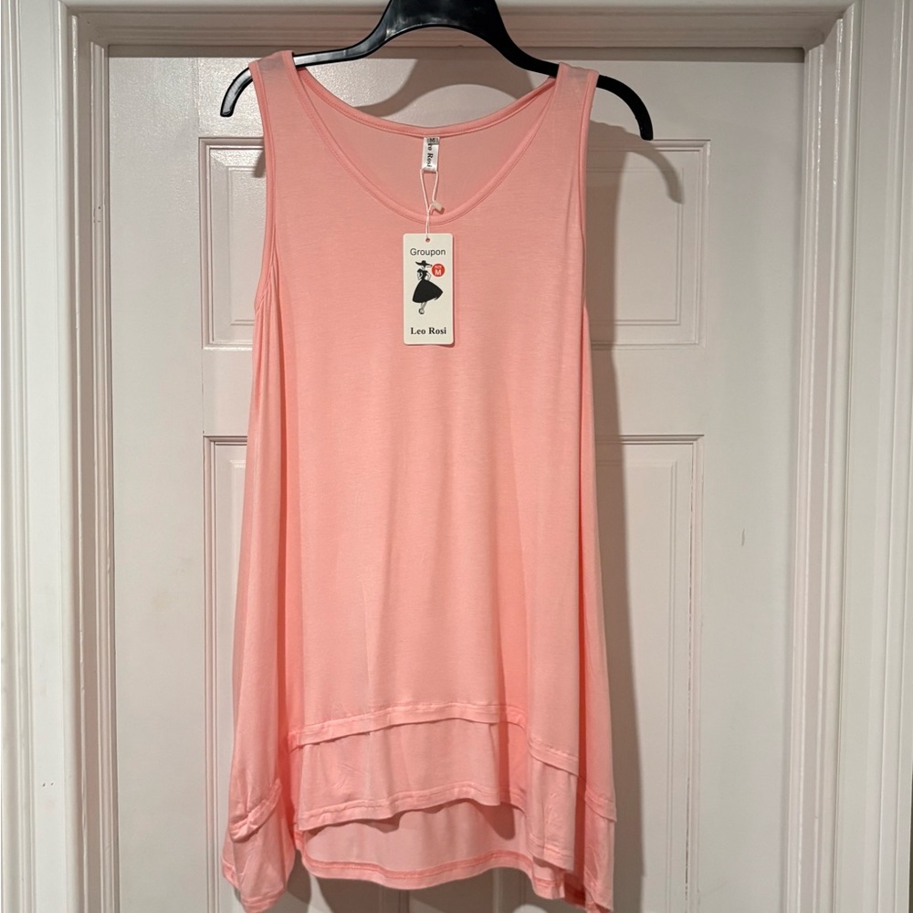 NWT Leo Rosi medium Light Pink Tank Top